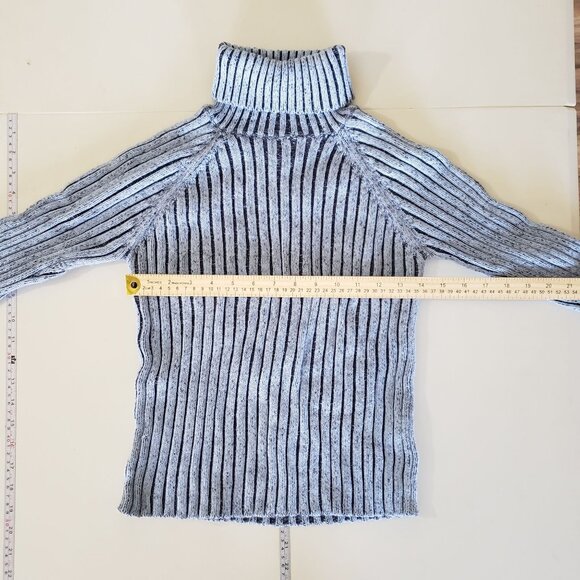 Vintage 90s No Boundaries Ribbed Turtleneck Sweater Size M Y2K Preppy Grunge - Picture 3 of 5
